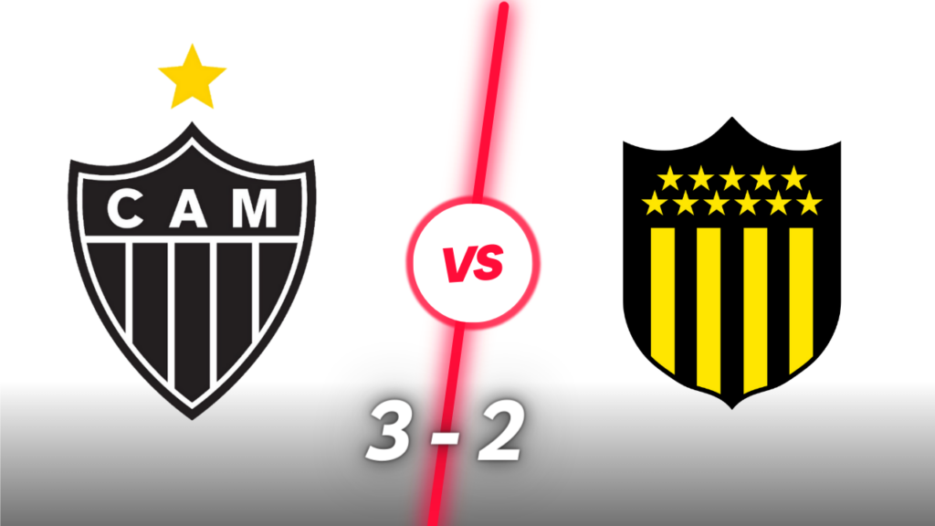 Atlético Mineiro vence a Peñarol en la Copa Libertadores y da paso firme a octavos de final