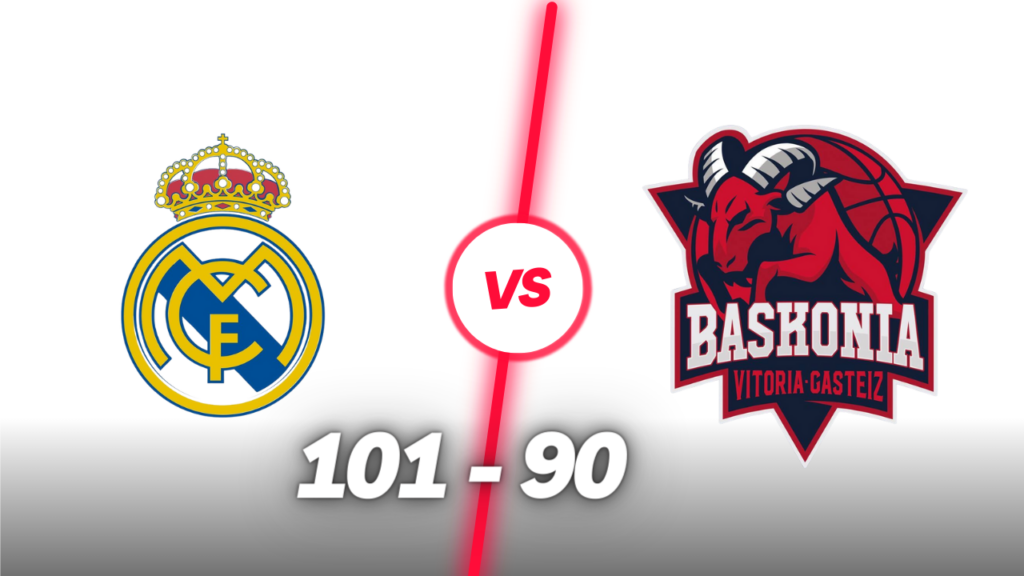 El Real Madrid vence al Baskonia y se acerca a la Final Four de la Euroliga
