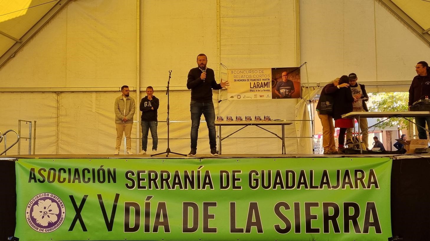 El consejero de Desarrollo Sostenible, José Luis Escudero, en la celebración del Día de la Sierra en Cantalojas.